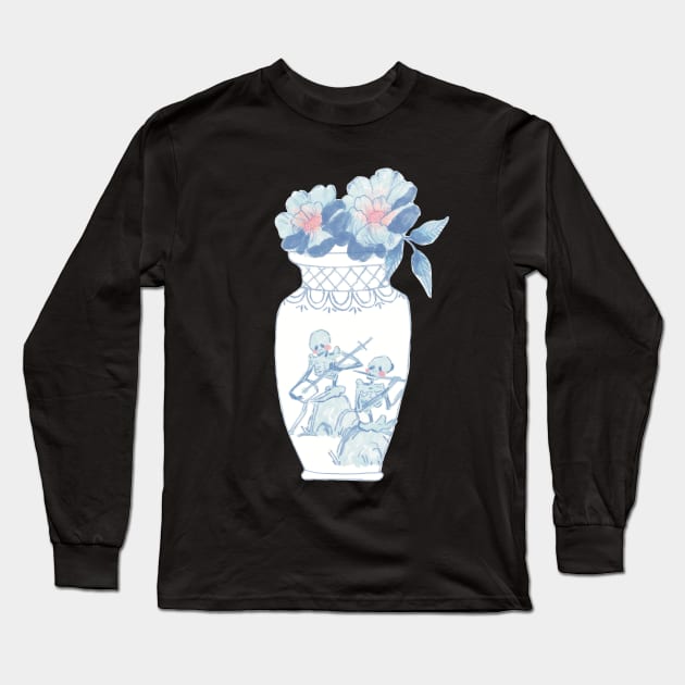 Skeleton Vase Long Sleeve T-Shirt by Cati Daehnhardt